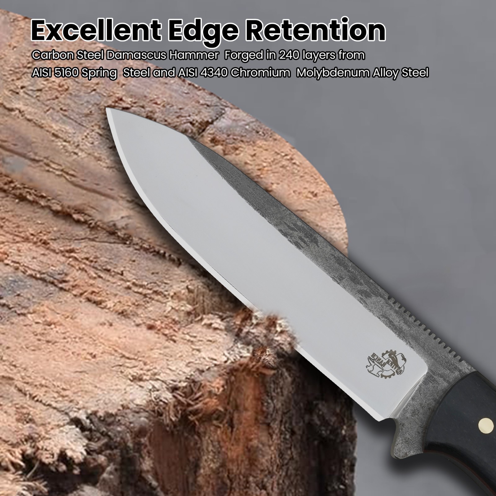 Camping & Bushcraft Knife | SS 440C | 59 Hardness | Razor Sharp |Micarta Handle