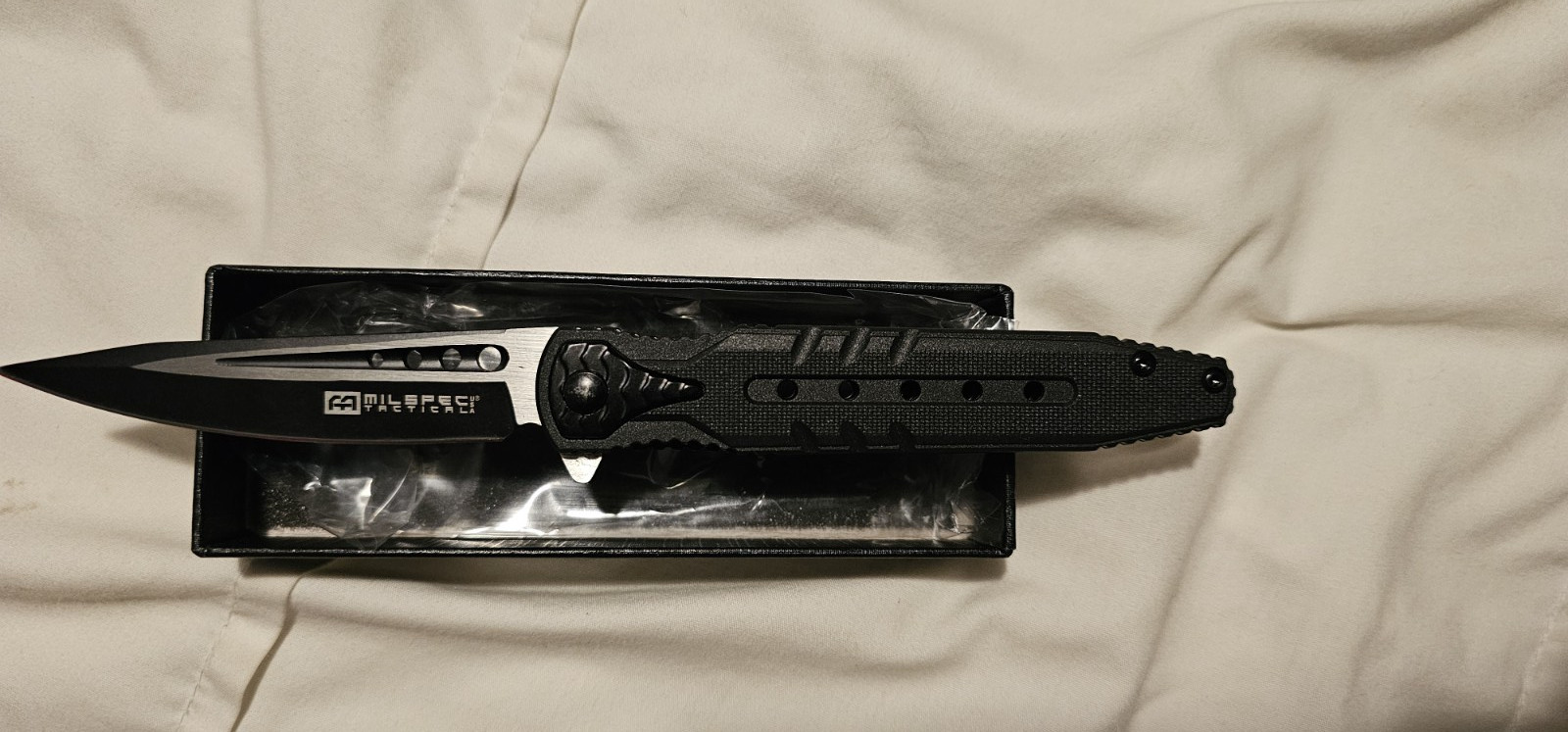 Elite PMJ206BK 3Cr13 Steel Straight Edge Hunting Knife Black Metal Handle