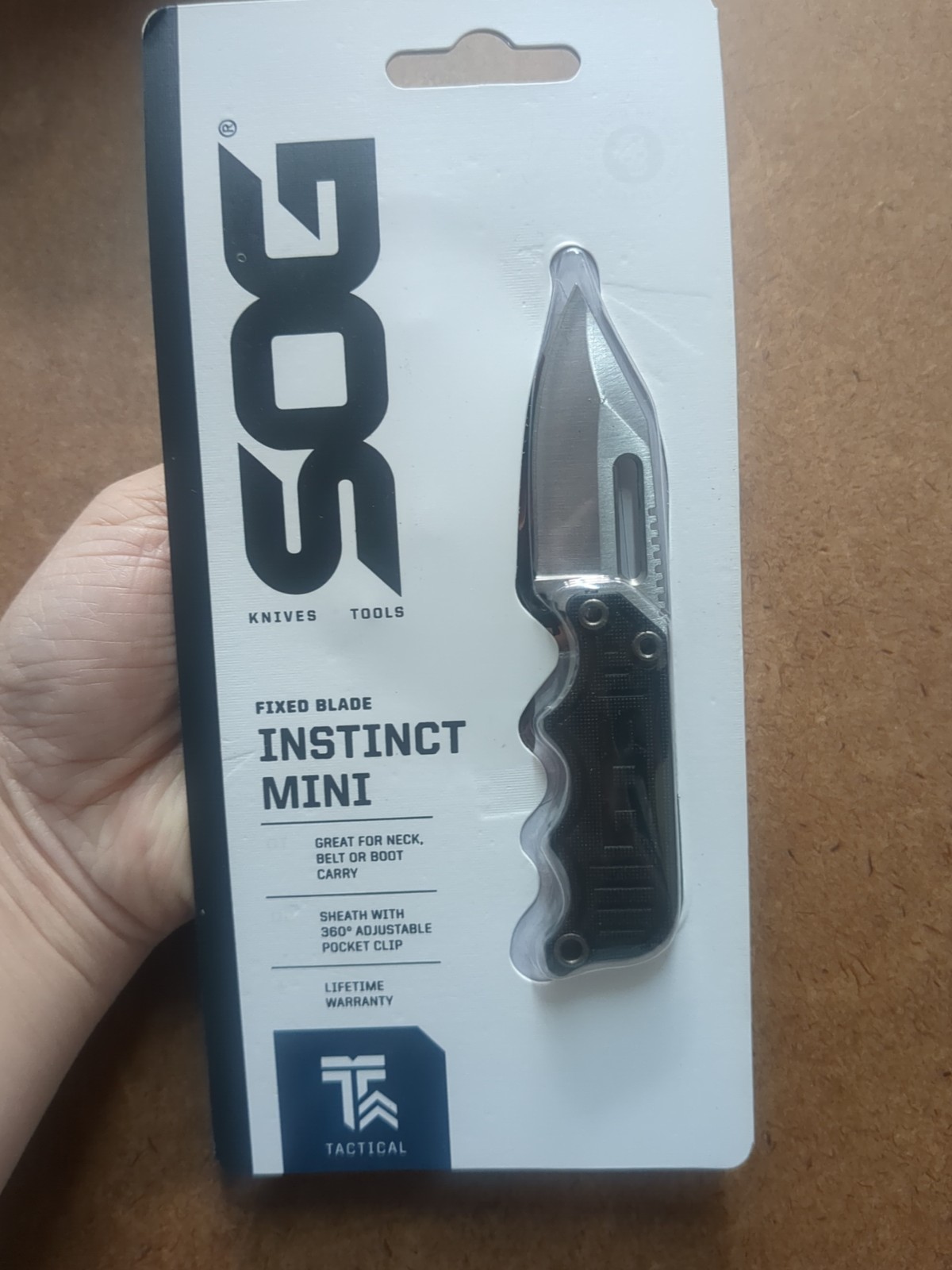 SOG Instinct Mini Small Fixed Blade Knife- 8.75 Inch x 1 Inch x 4 Inch Full Tang