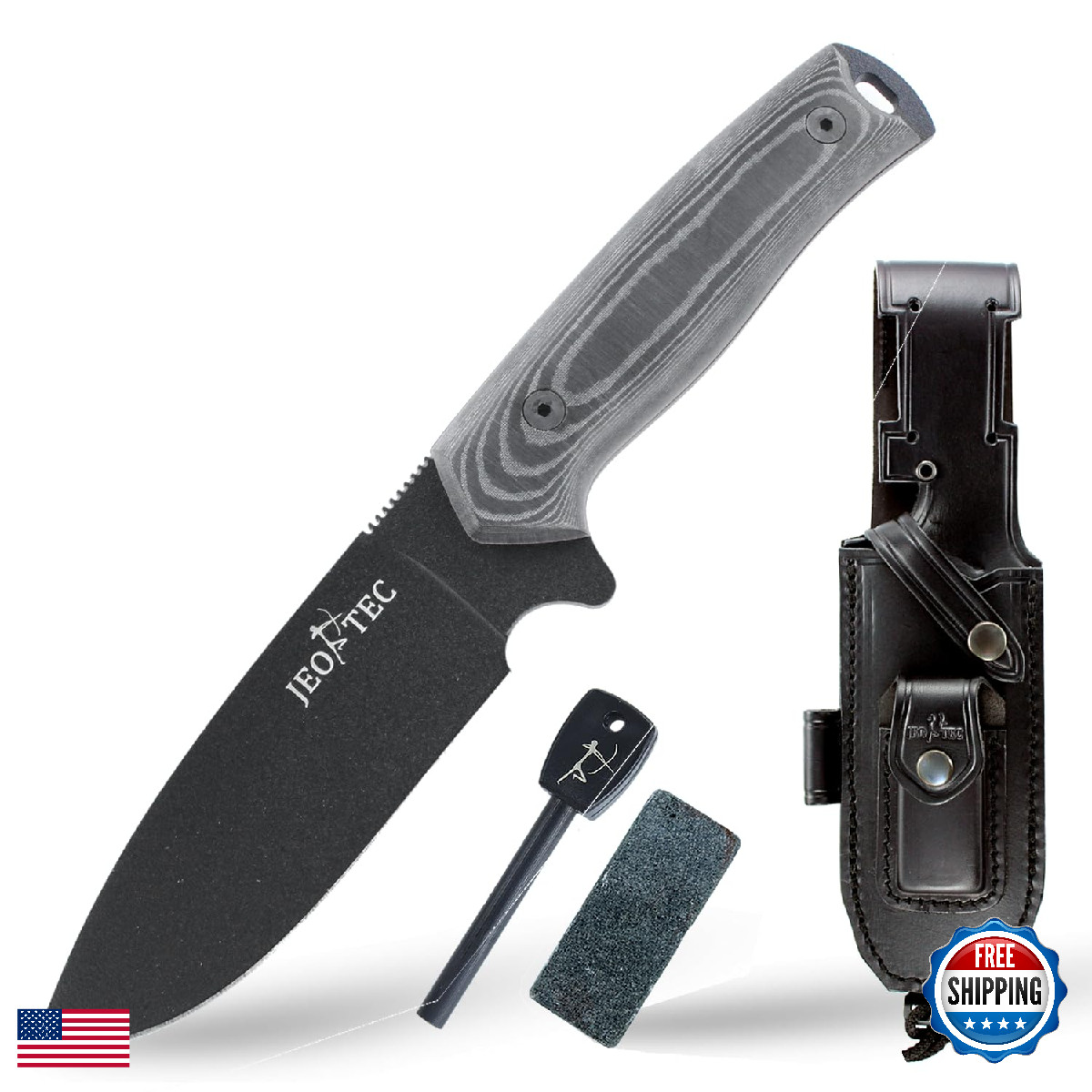 Jeo-Tec N21 Bushcraft Survival Hunting Fixed – Stainless Steel