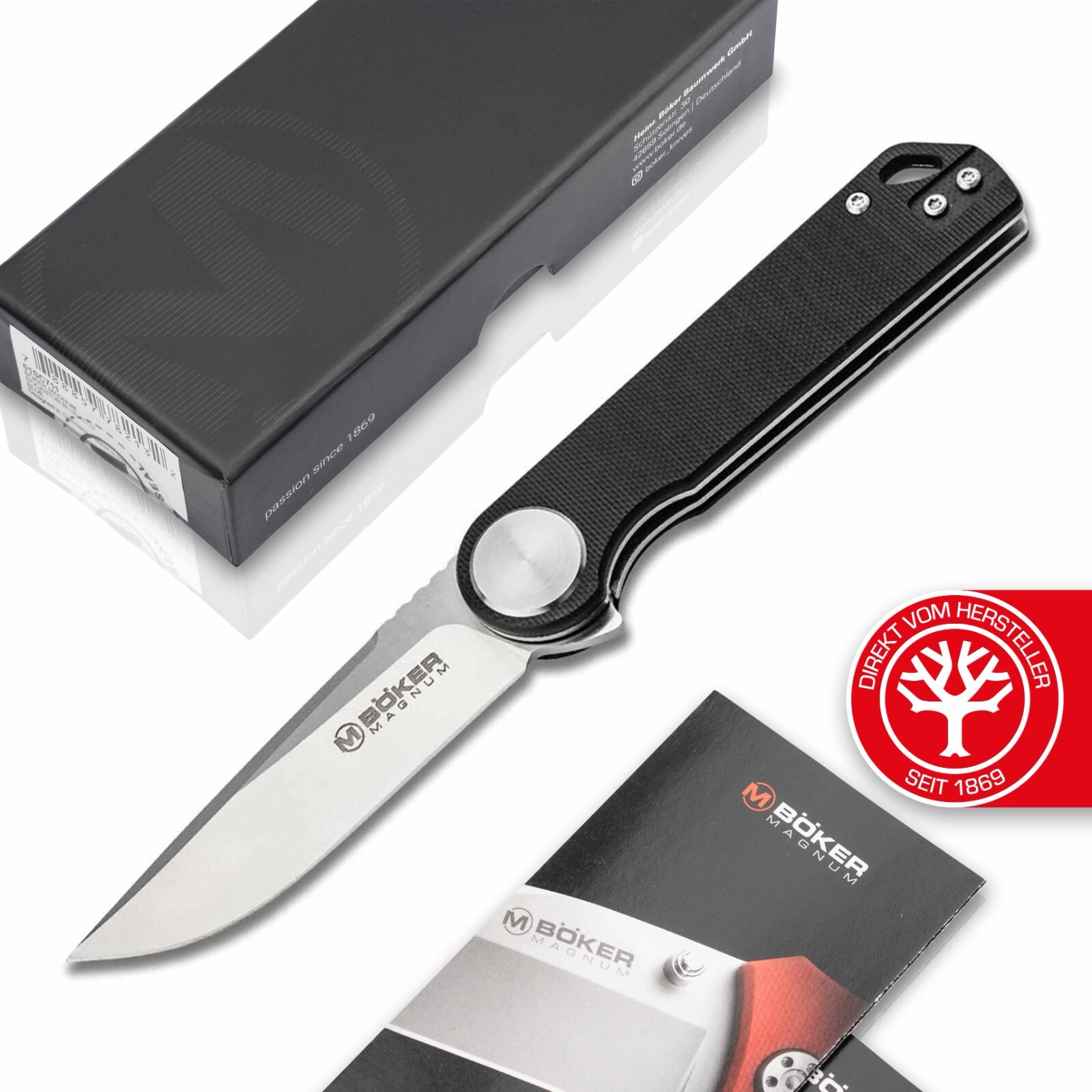 Boker Magnum Skruva Pocket Knife 3.11″ Blade 440B G10 Handle Linerlock ✔️01SC011