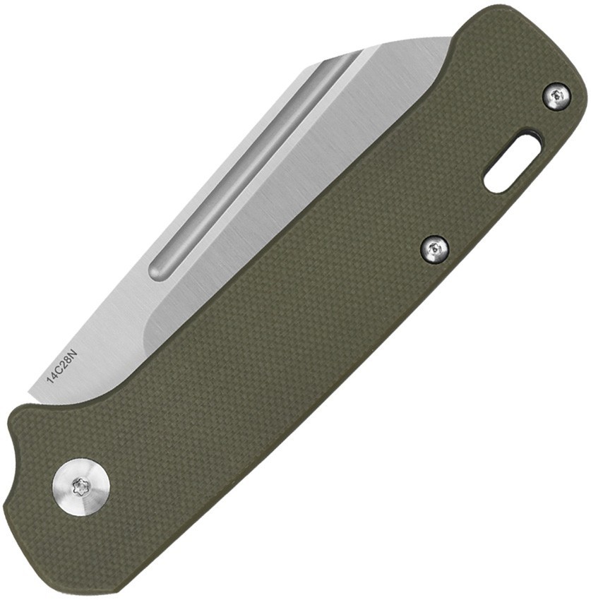 QSP Knife Penguin Slip Joint QS130SJD 3″ 14C28N Green G10 Folding