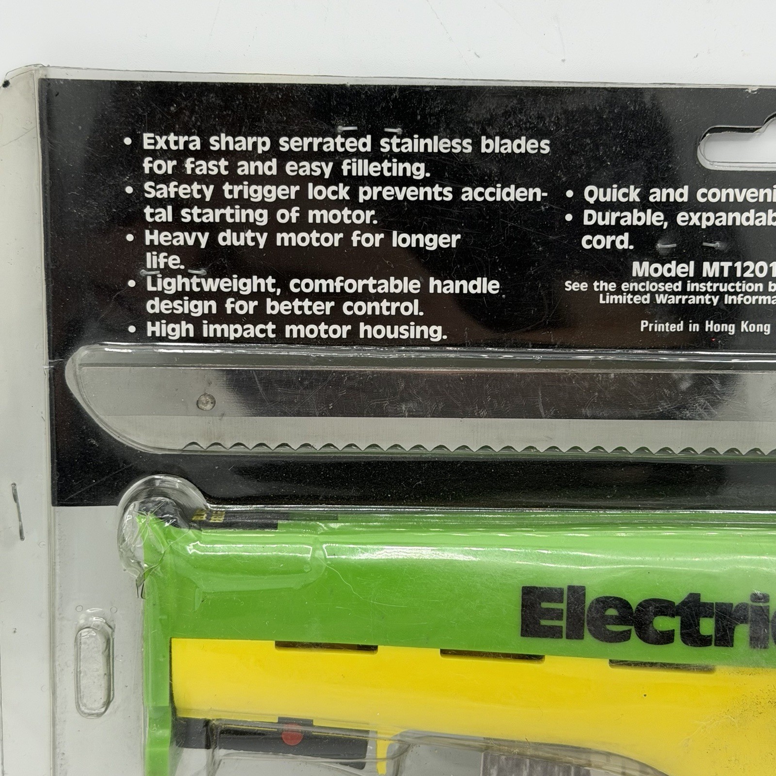 Mister Twister Electric Fisherman Fillet Knife MT-1201 Yellow Green NEW