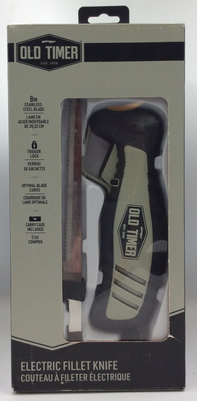 Old Timer Electric Fillet Knife 120V Trigger Lock 8′ Cable & Case – 1140755