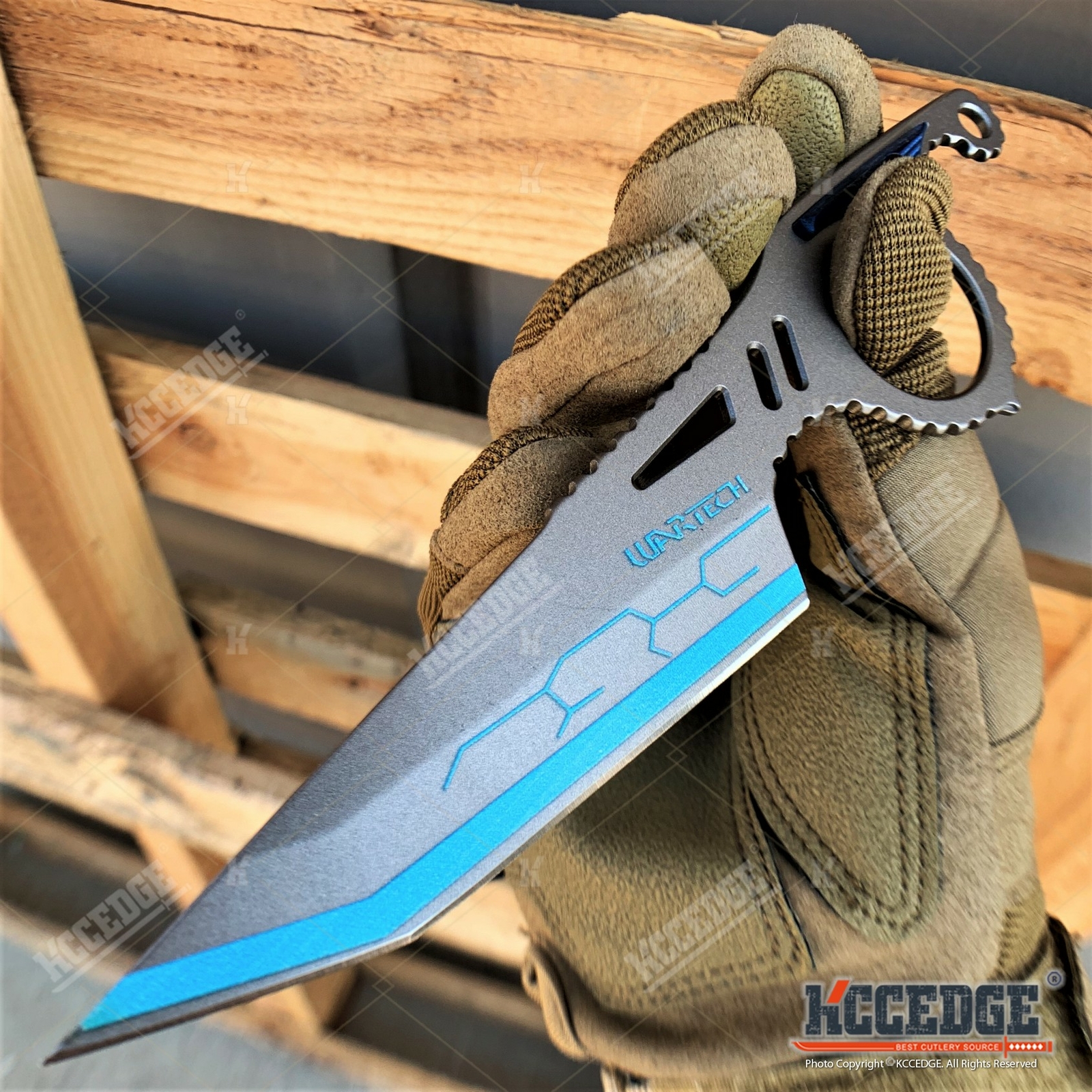 7.5″ Full Tang Tactical Knife Can Use As The Tip Of A Spear Point Hunting Knife