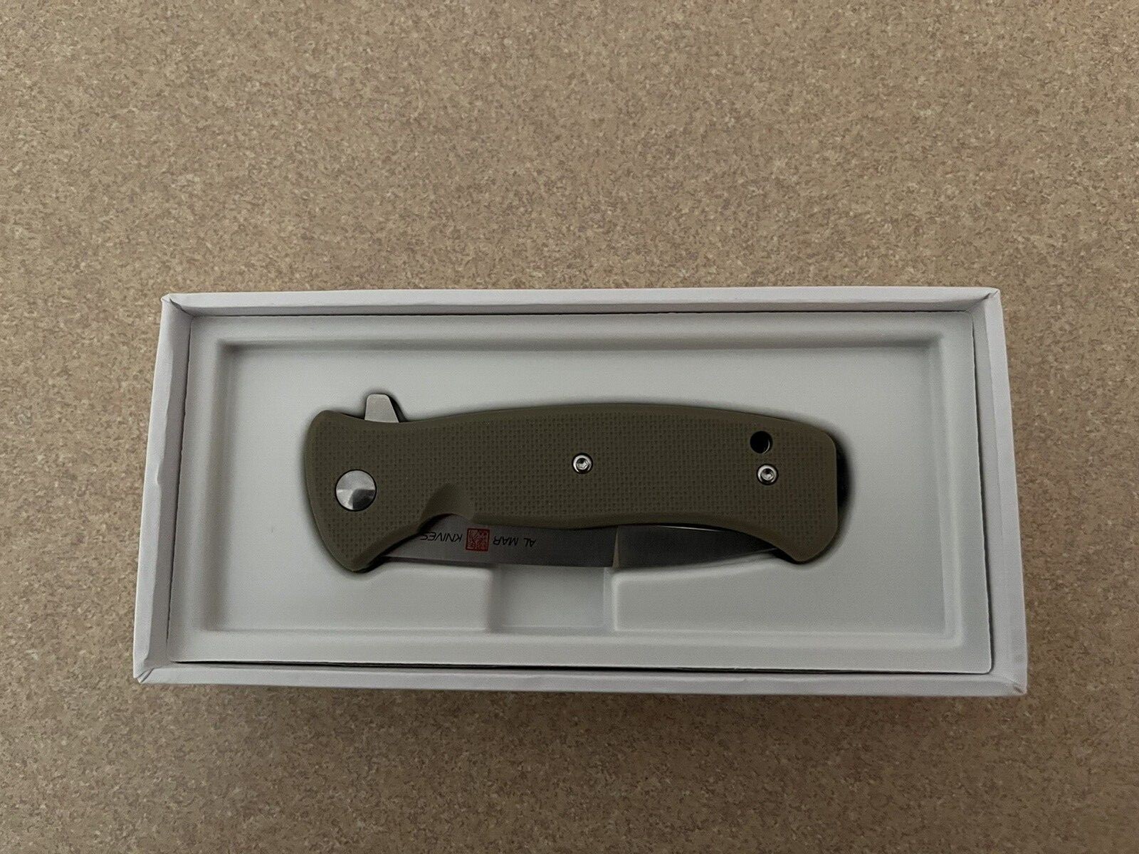 Al Mar S.E.R.E. 2020 Assisted Flipper Knife Tan FRN Plain 3.6″ Blade AMK2214