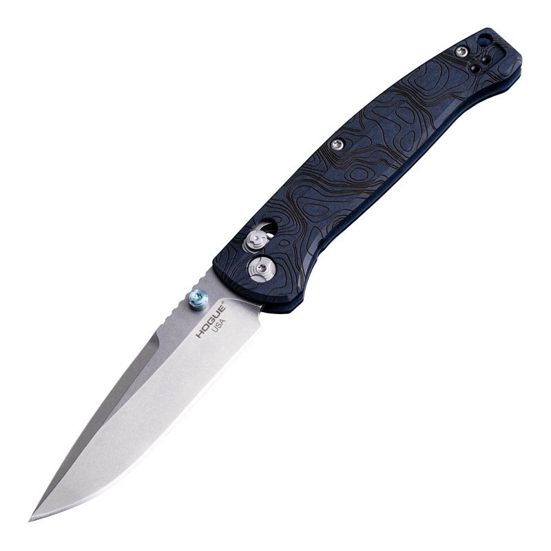 Hogue Mysto ABLE Lock Manual Folder Knife (Water) Richlite 3.4″ Tumbled – 24456