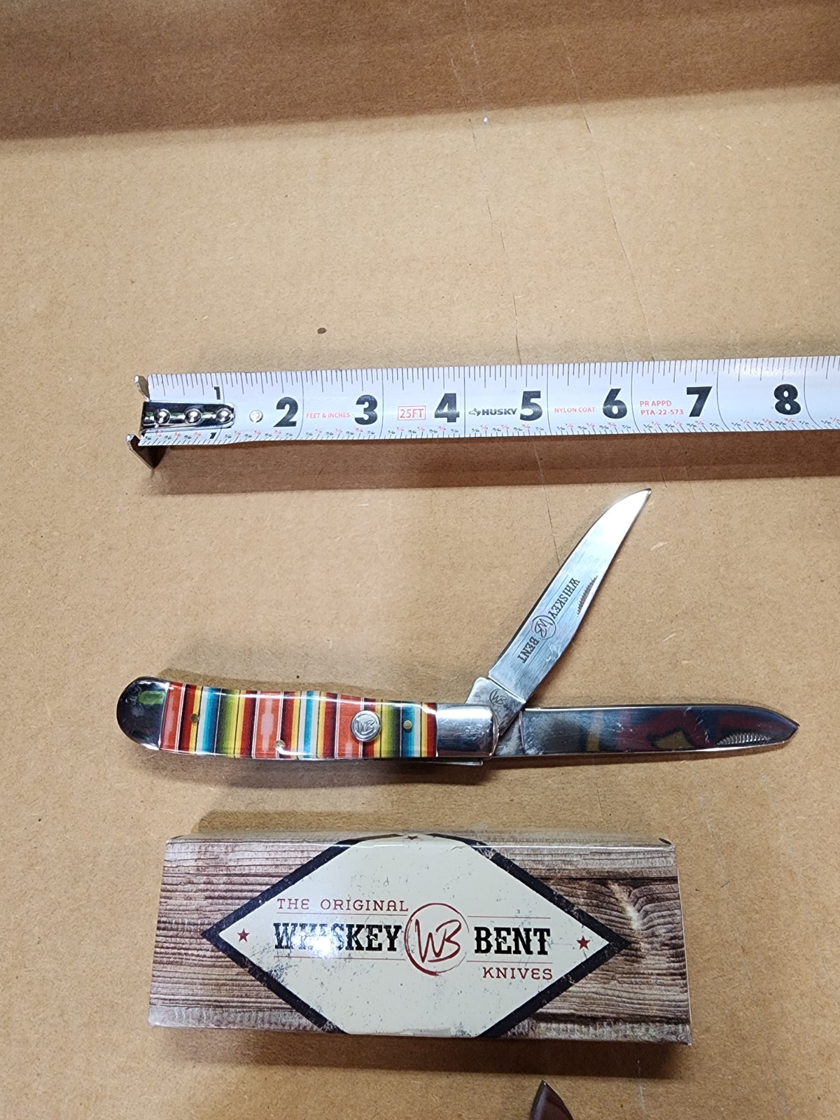 NEW ! 2 Whiskey Bent Serape Sunrise Double Blade Canoe Pocket Knife WB12-03 lot