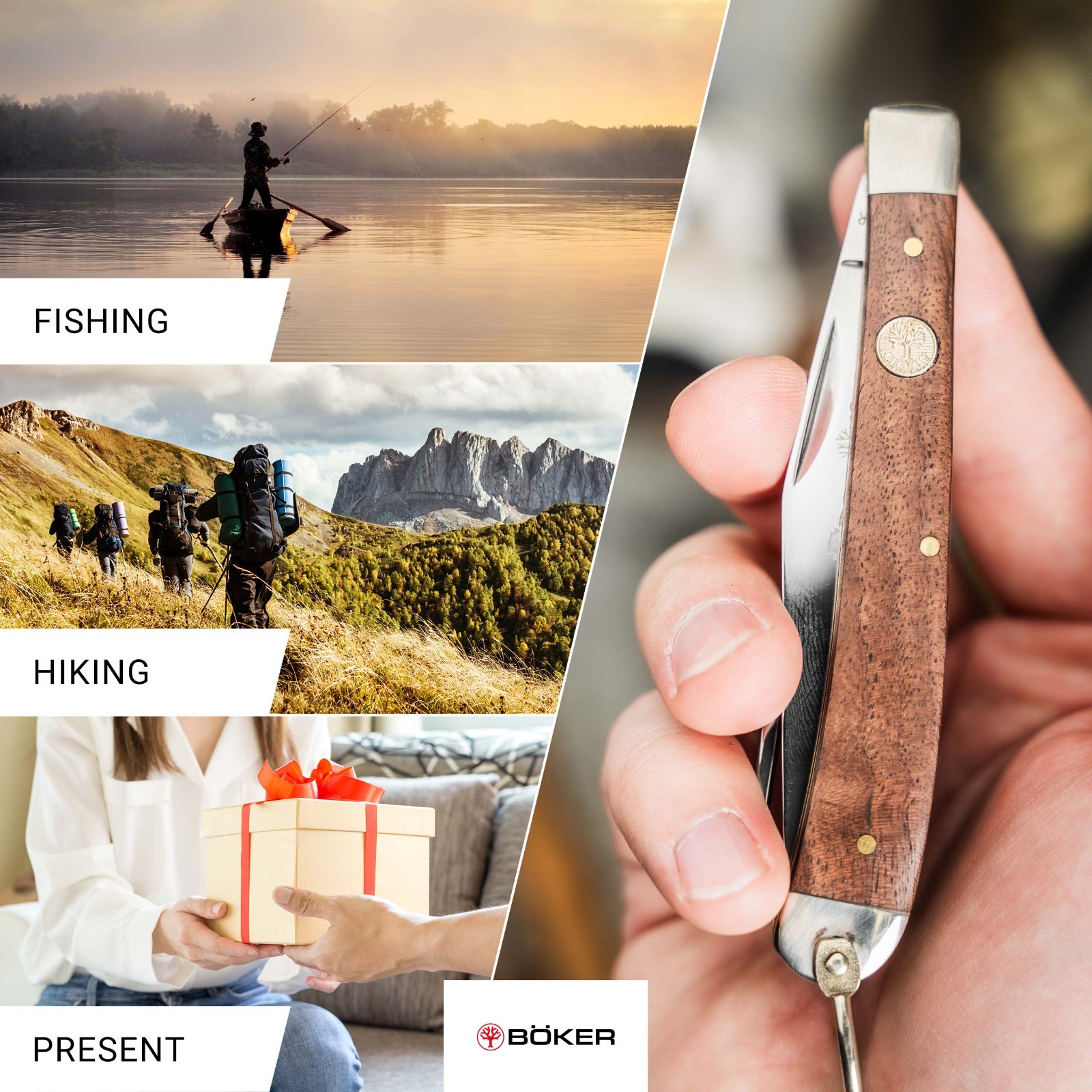 Boker TS 2.0 Bird Knife 3.25″ D2 Blade Walnut Wood Handle Slipjoint ✔️ 110809
