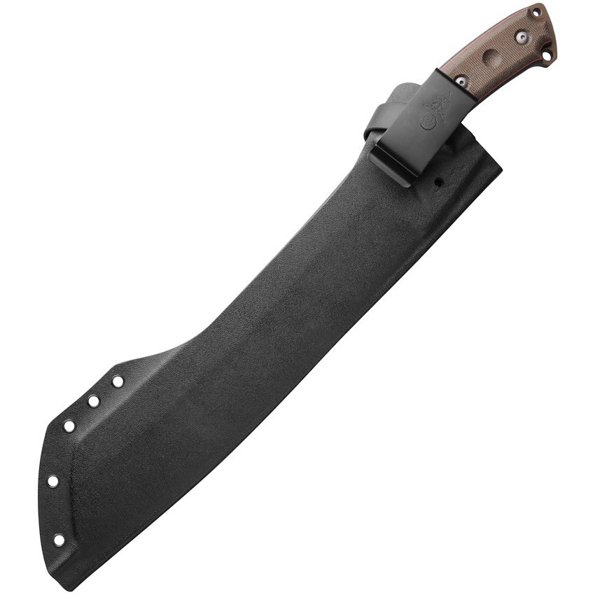 TOPS El Chete Midnight Bronze ELCH03 12″ Carbon Micarta Fixed Knife