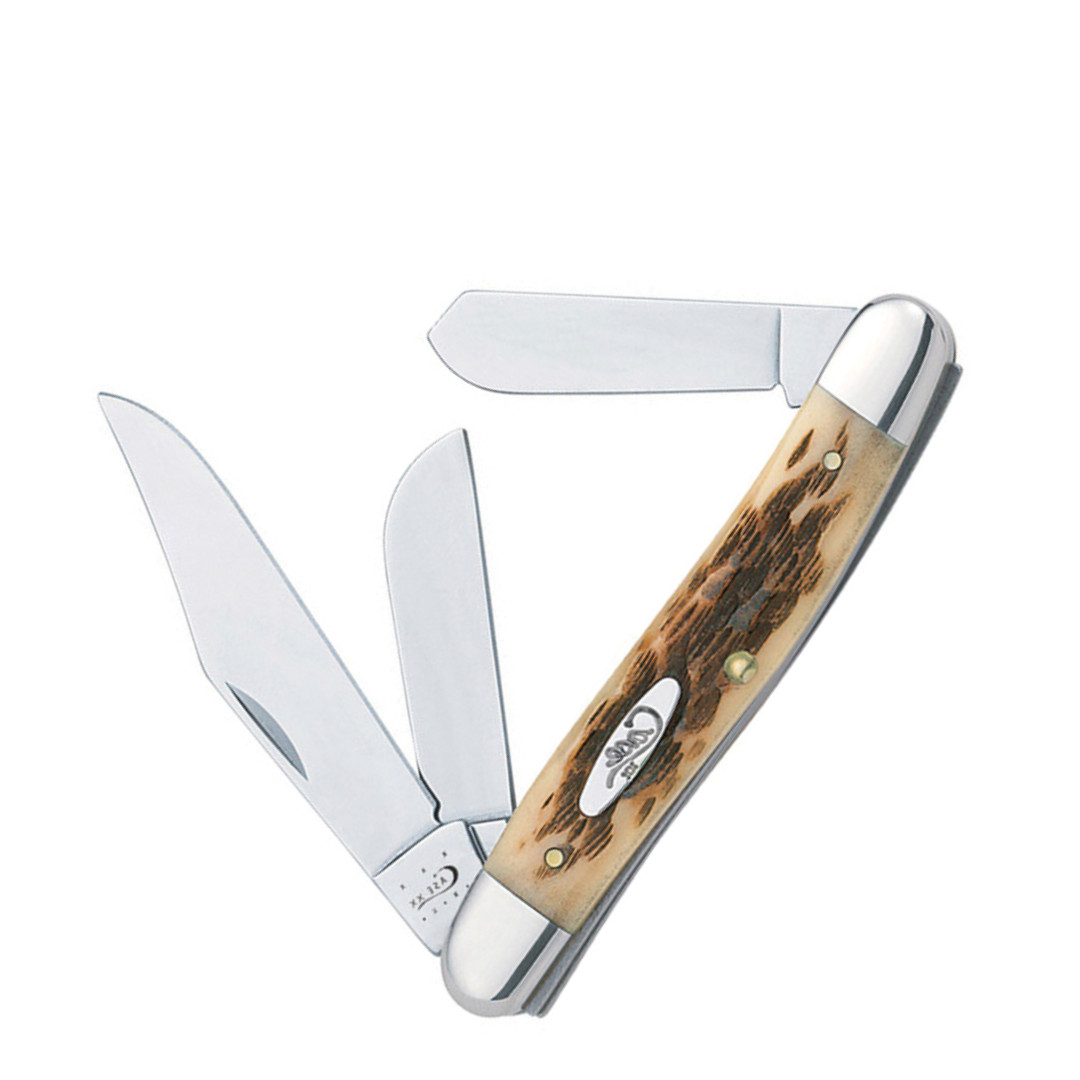 Case XX 00128 Stockman Folding Pocket Knife Amber Bone Tru-Sharp Stainless St…
