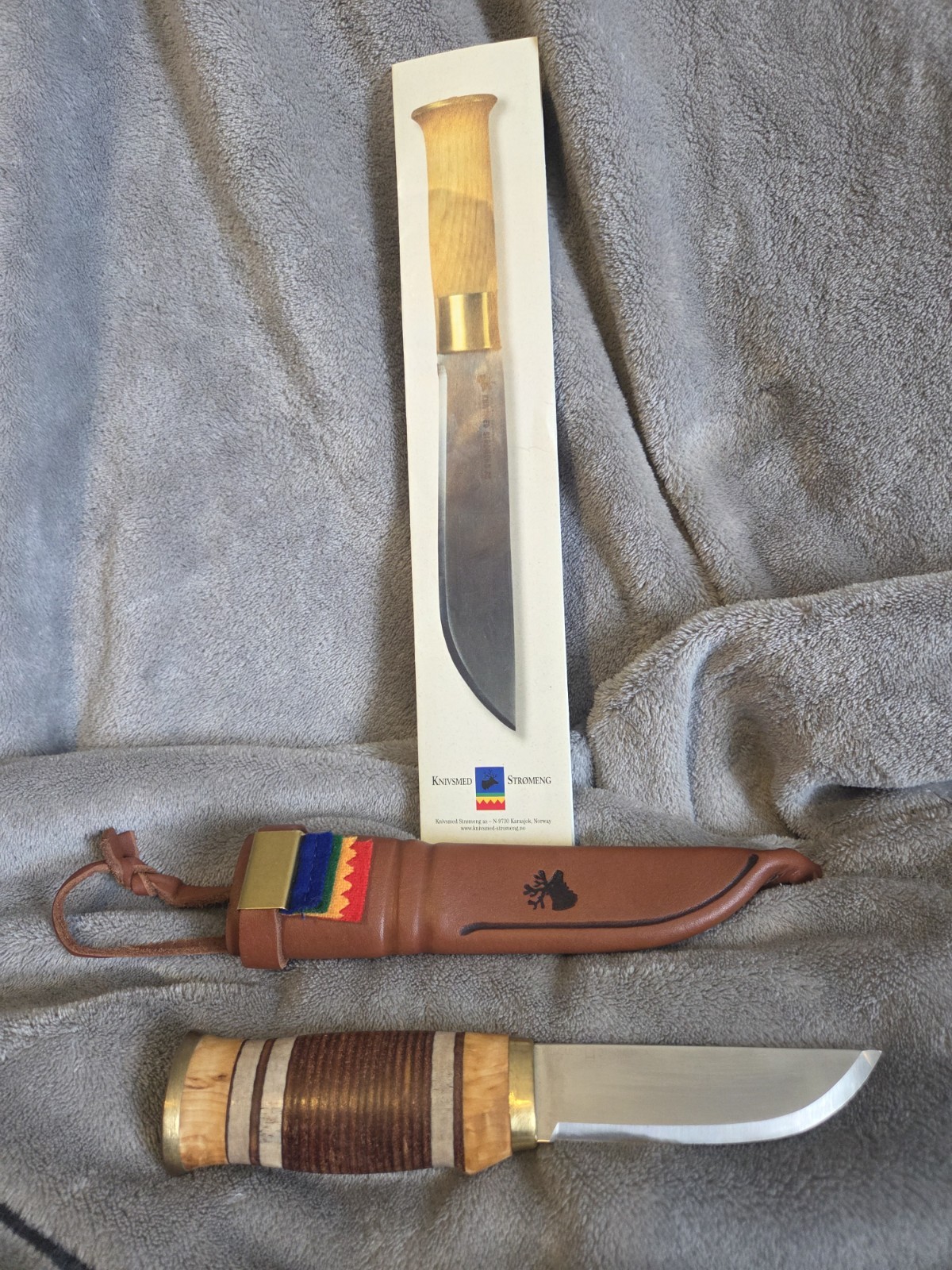 🔪Knivsmed Stromeng “Norway” Fixed Blade Knife With Elk Antler Inlay