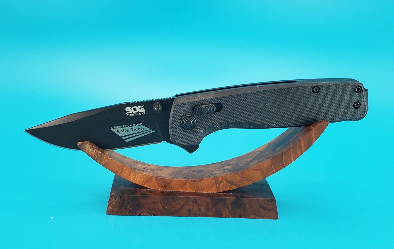 Sog Terminus XR 2.95″ D2 Steel Blade Solid Black Folding Knife!