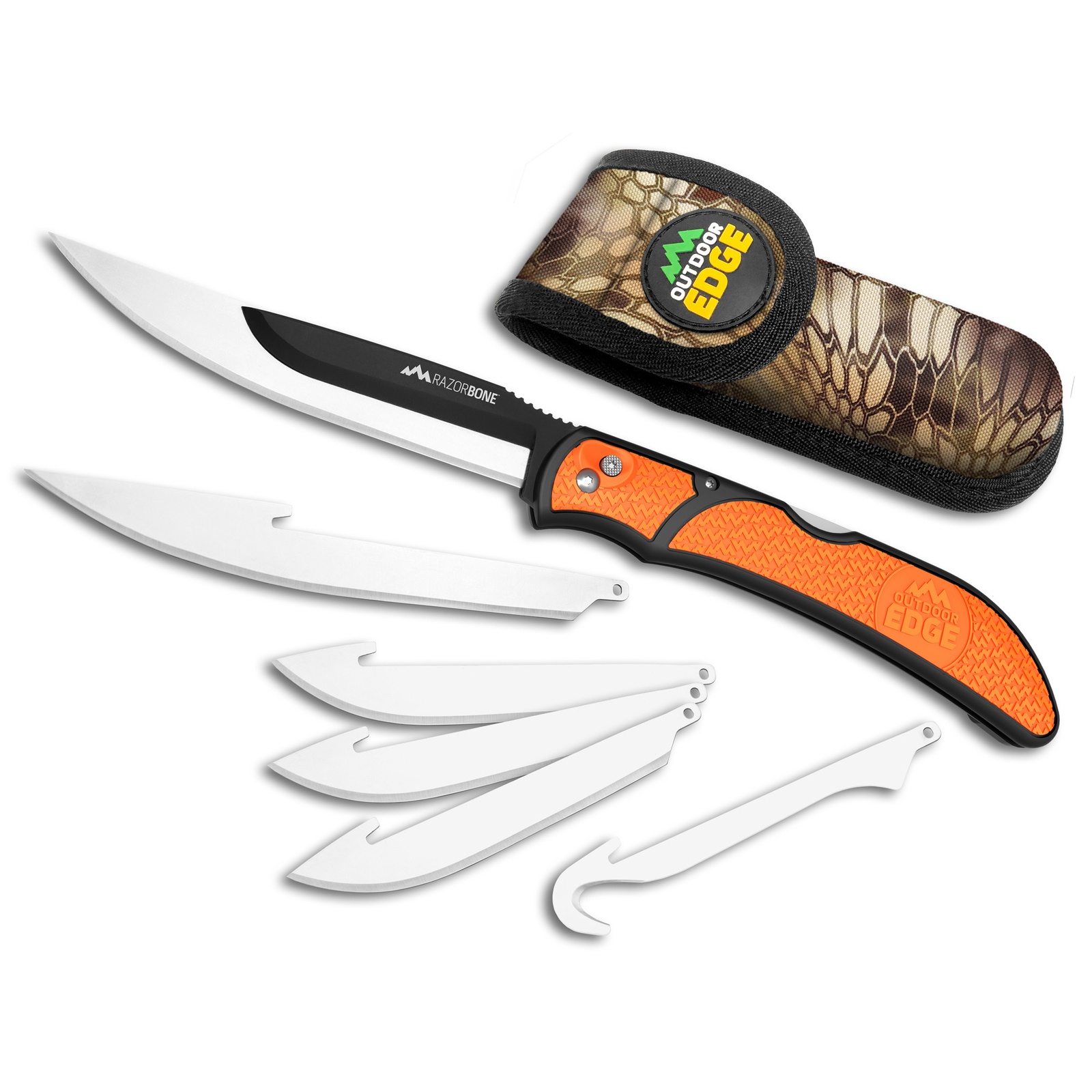Outdoor Edge Razorwork Folding Knife Plain Edge Black Oxide Finish Gutting Blade
