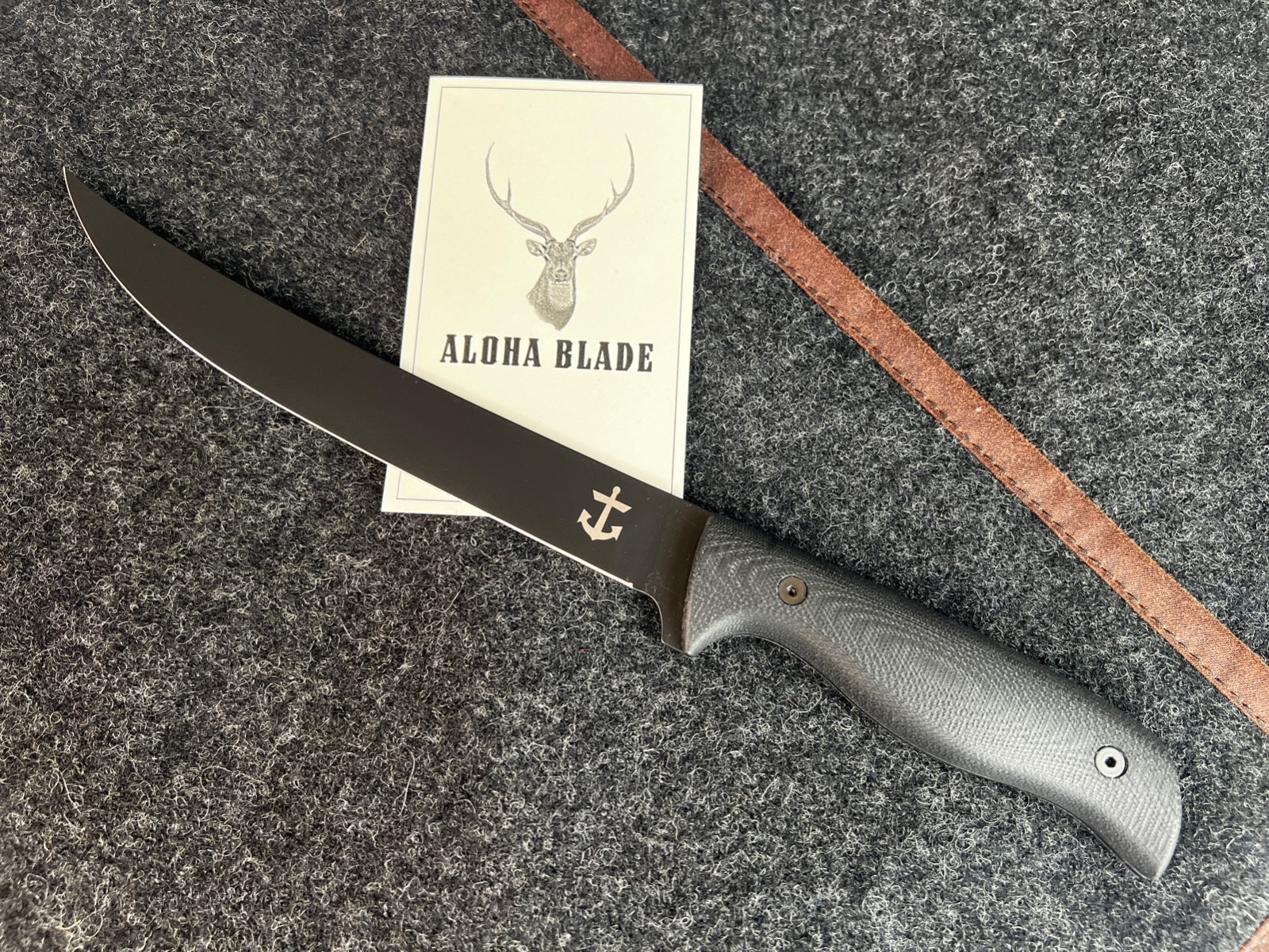 Leucadia Hamachi 8″ Filet, Blacked out, G-10 154CM 61 HRC (Cerakote disclosure)