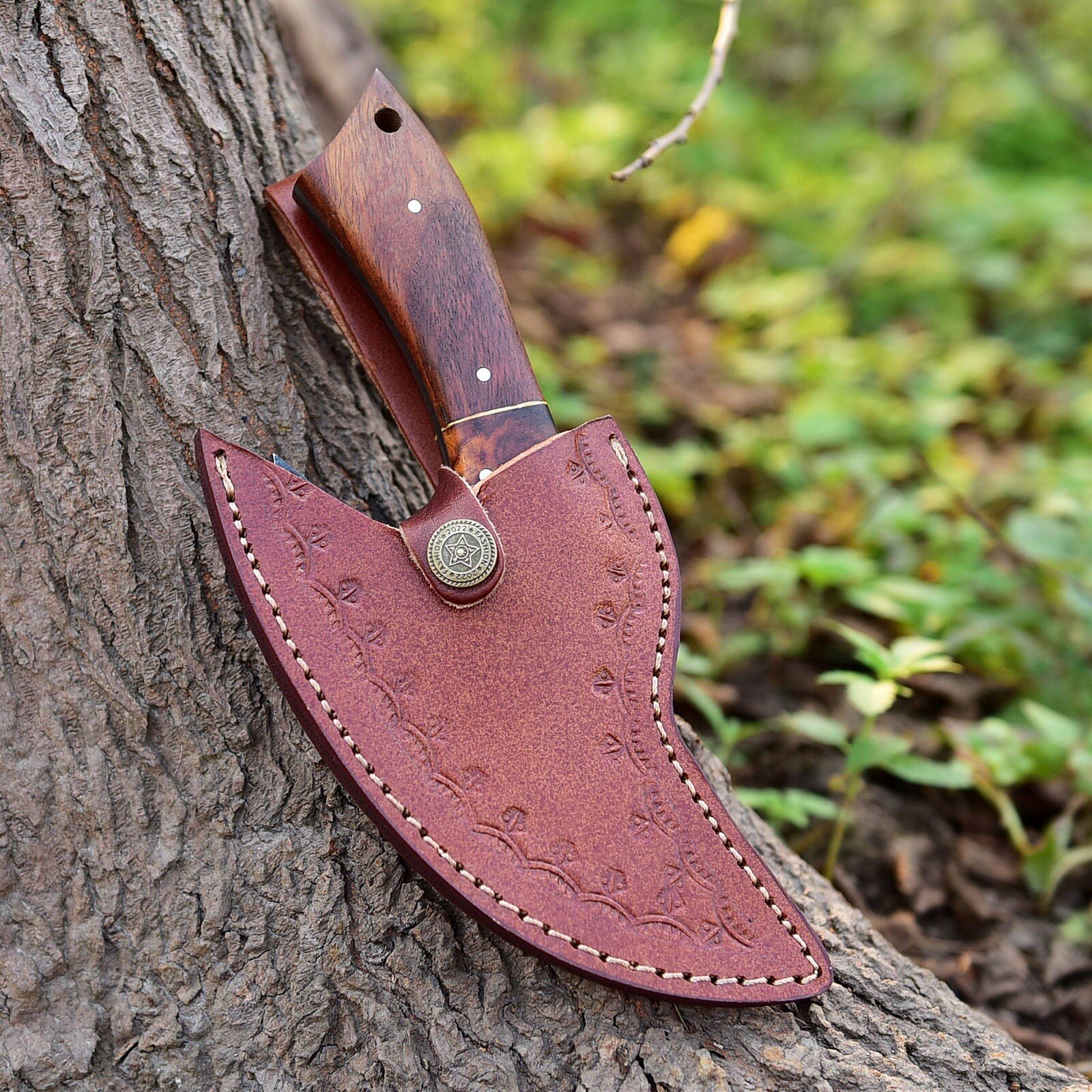 Handmade Carbon Steel Hunting Tactical Fixed Blade EDC Knife Hunting Ulu Knife