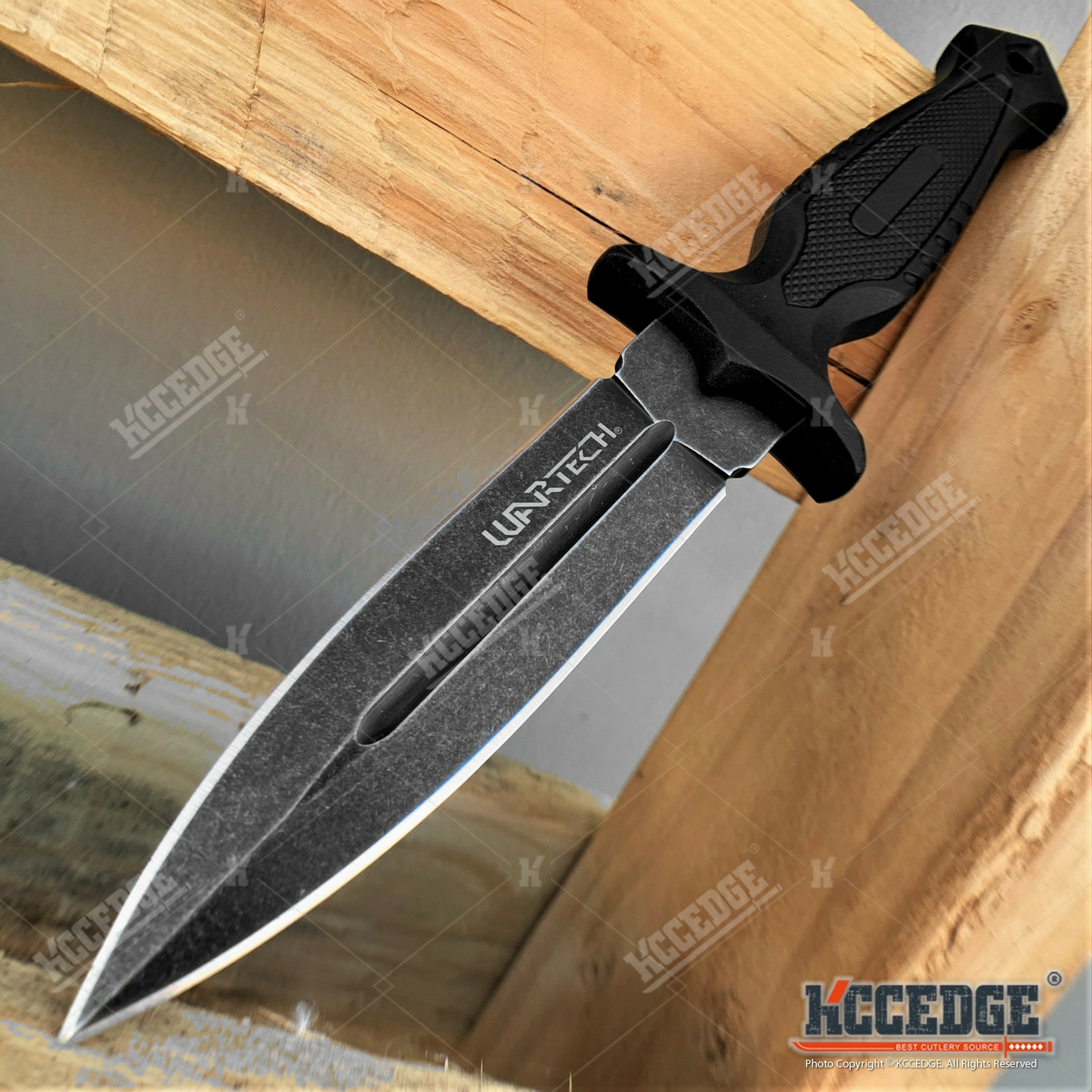 9″ Tactical Knife Fixed Blade Knife Molle Compatible Kydex Sheath Hunting Knife
