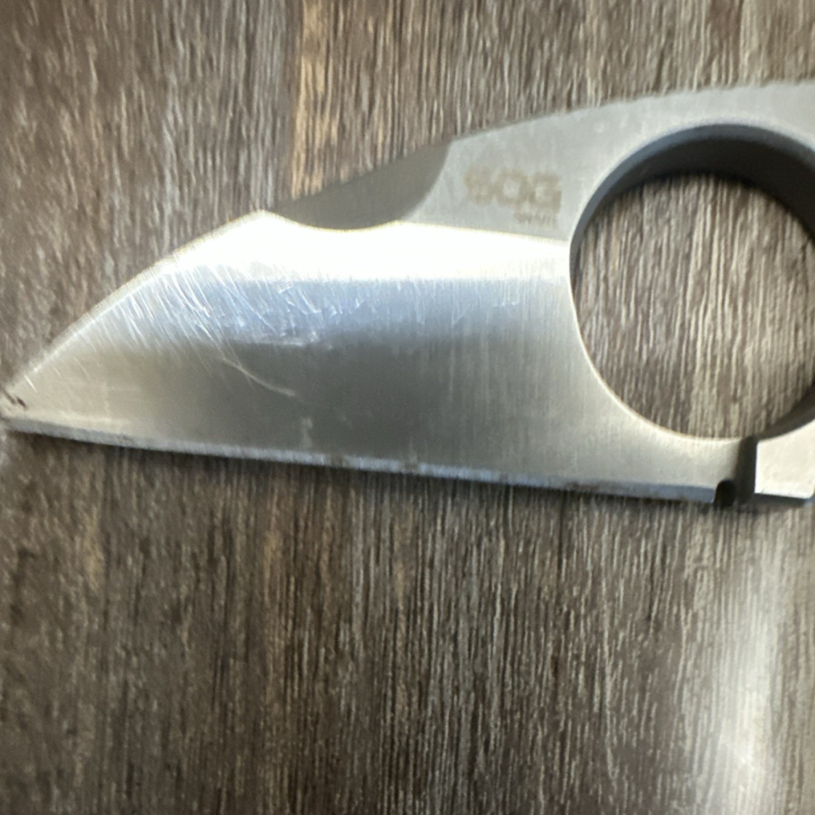 SOG Neck Knife 2-2.99in Straight Edge Stainless Steel Blade Silver Handle