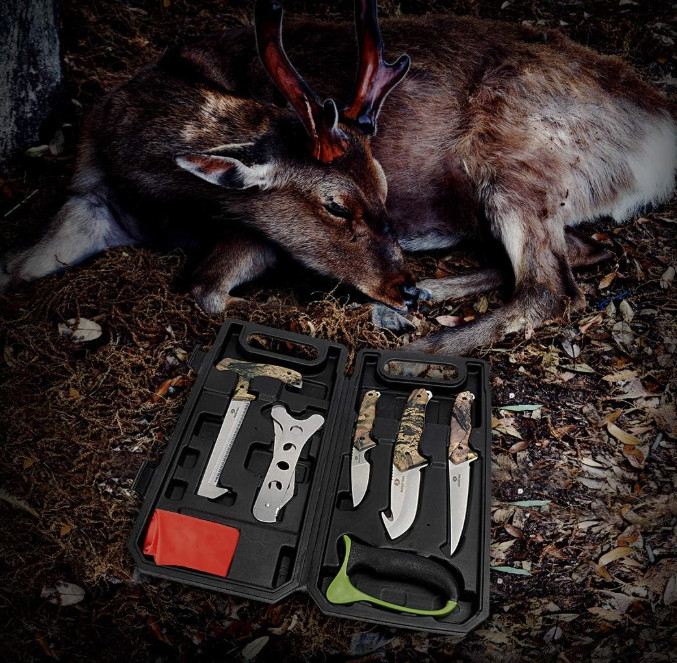 Hunting Field Dressing Kit – Portable Butcher Game Processor Set (8-Piece)