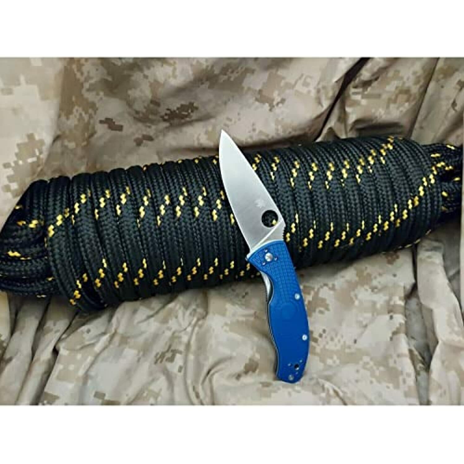 Spyderco C122PBL Tenacious Folding Knife with CPM S35VN Steel Blade and