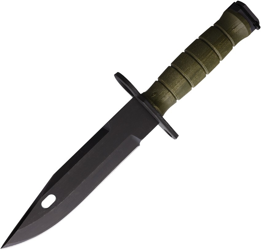 Ontario M-9 Combat 7″ 420 Stainles OD Green GFN Steel Guard Fixed Knife 6221