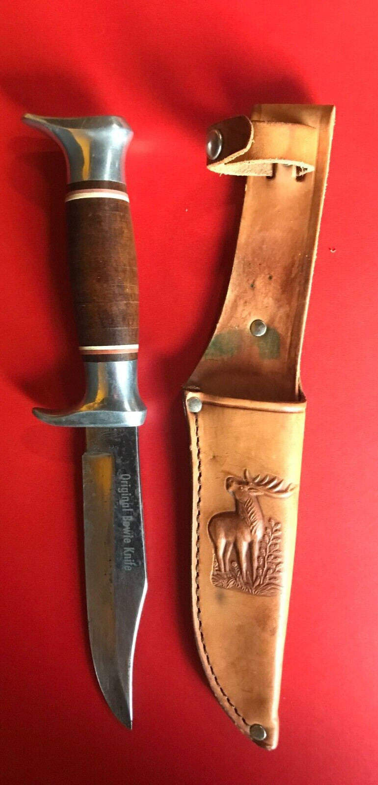 Bowie Knife by Premiere Lifetime, Solingen Germany, Vintage Original H97