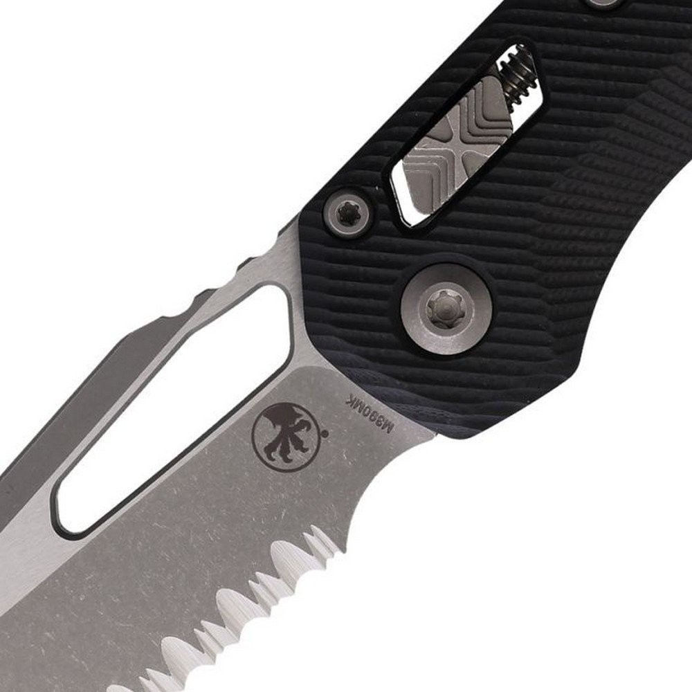 Microtech Ram Lok Bohler M390MK Steel Blade Black Folding Knife 210-11APFLGTB
