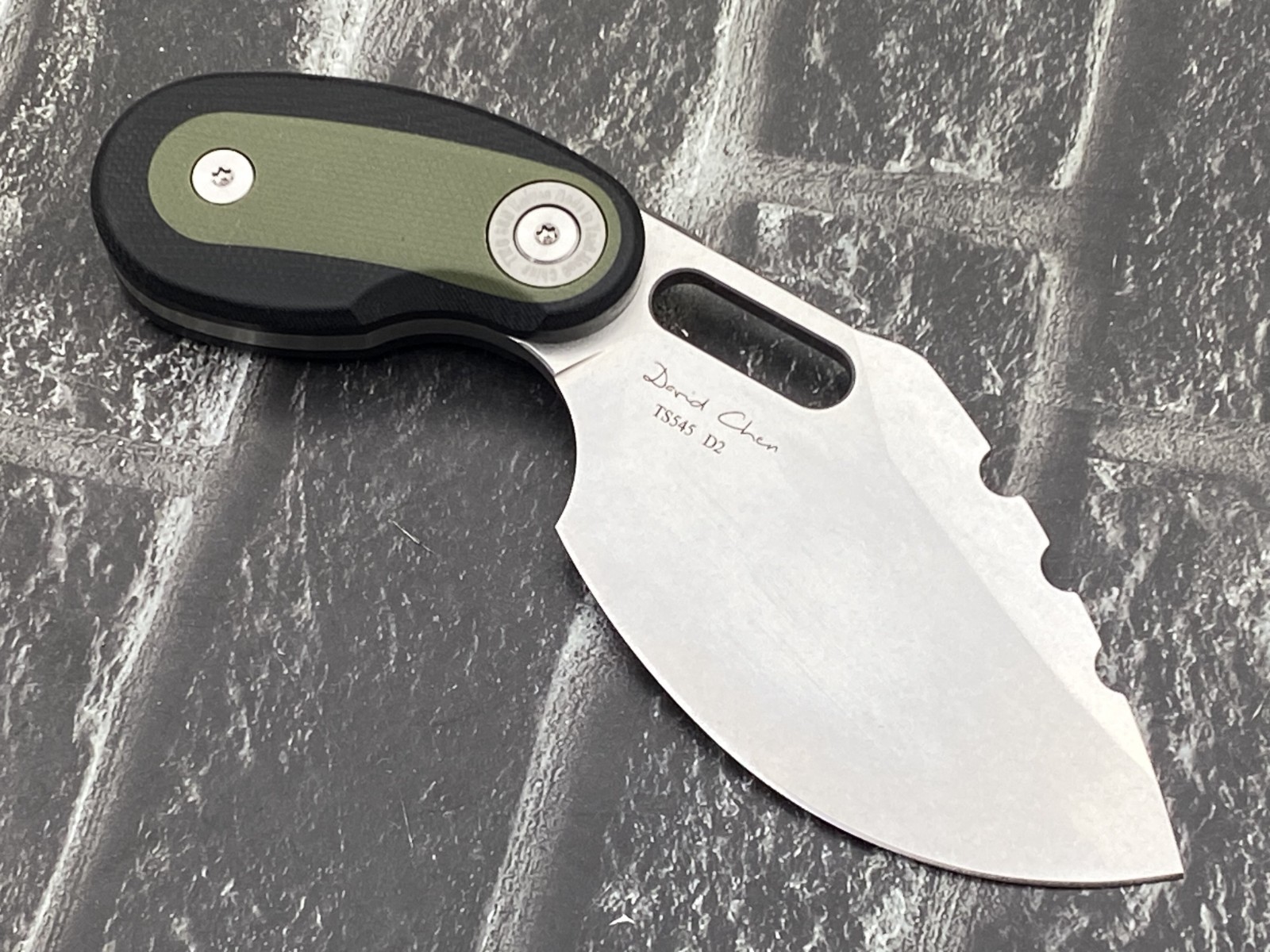 TwoSun TS545-D2-SW EDC D2 Blade G10 Handle Fixed Blade Kydex Belt Sheath Knife