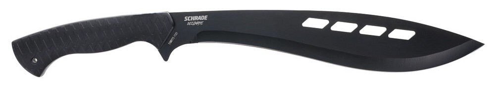 Schrade Decimate Fixed Knife 3Cr13 Steel Kukri Blade Rubber Handle – 1182524