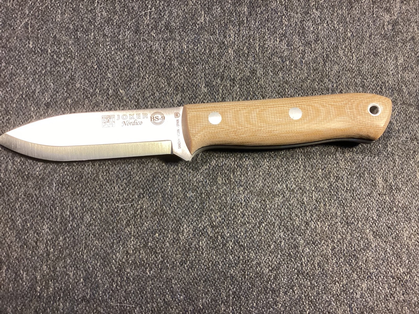 Joker Nordic CM115 4″ Sandvik 14C28N Micarta Fixed Blade Knife