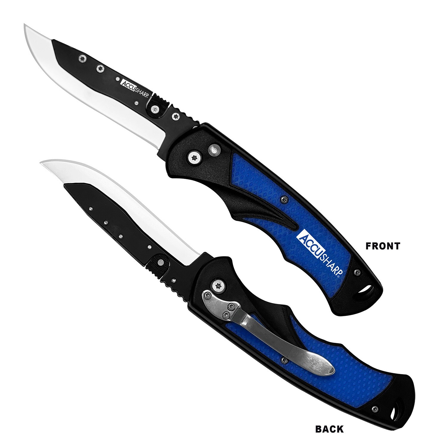 AccuSharp 743C Replaceable Blade Razor 3.50″ Folding Plain Stainless Steel Blade