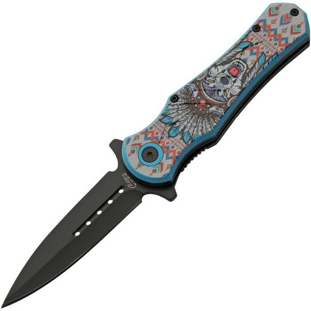 Rite Edge Folding Knife 3.5″ Black Finish 3Cr13 Steel Blade ABS Handle 300603-WF
