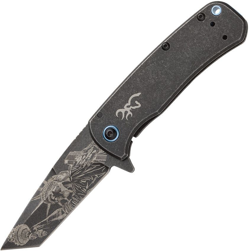Browning Patriot Framelock Pocket Knife Talon Blade Stainless Handle – 3220459B