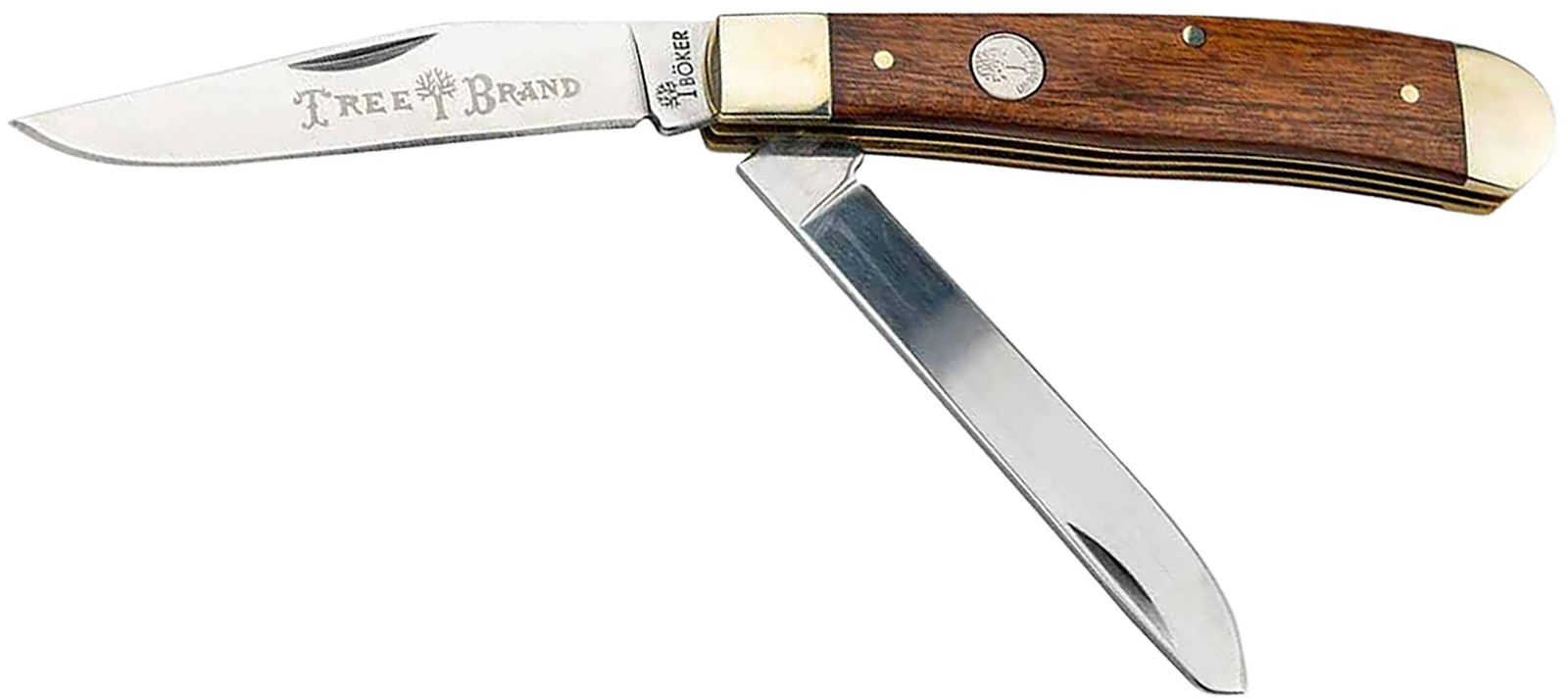 Boker 110832 Trapper 2.0 Clip Point/Spey Plain D2 Steel Blade Rosewood Tulip