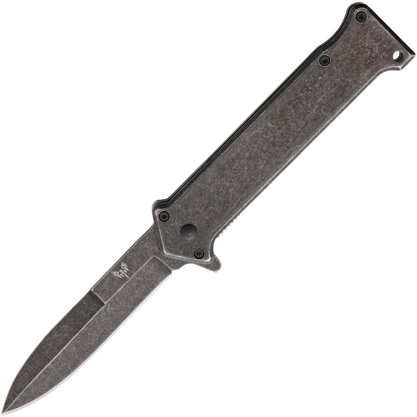 Folding Knife | Combat Ready Gray Stone Stiletto 3.5″ Blade Joker Tactical