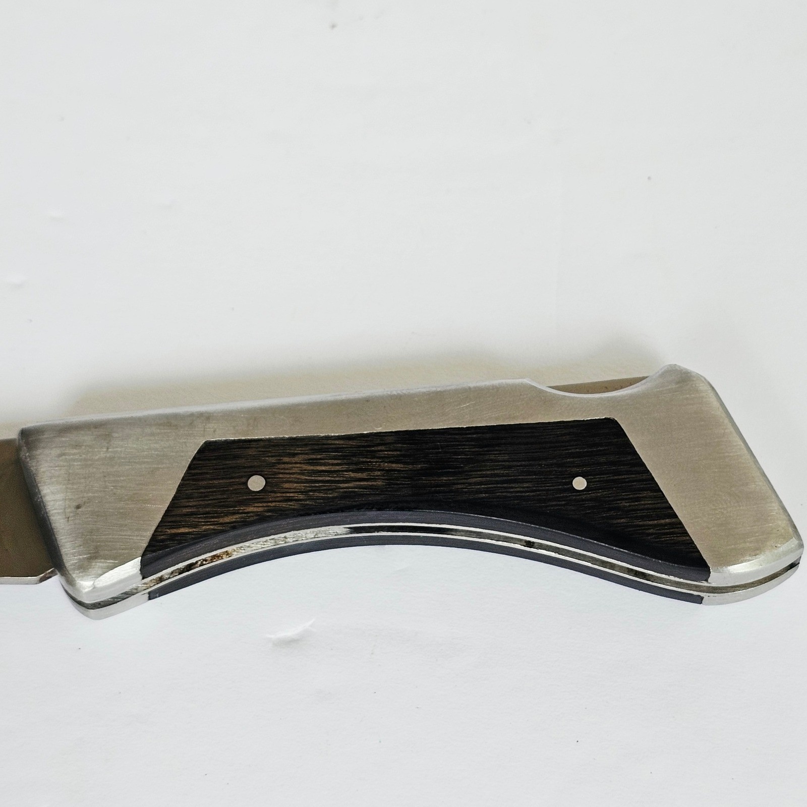Vintage Sharp 200 Pocket Knife Japan Stainless Wood Folding Blade EDC Sheath
