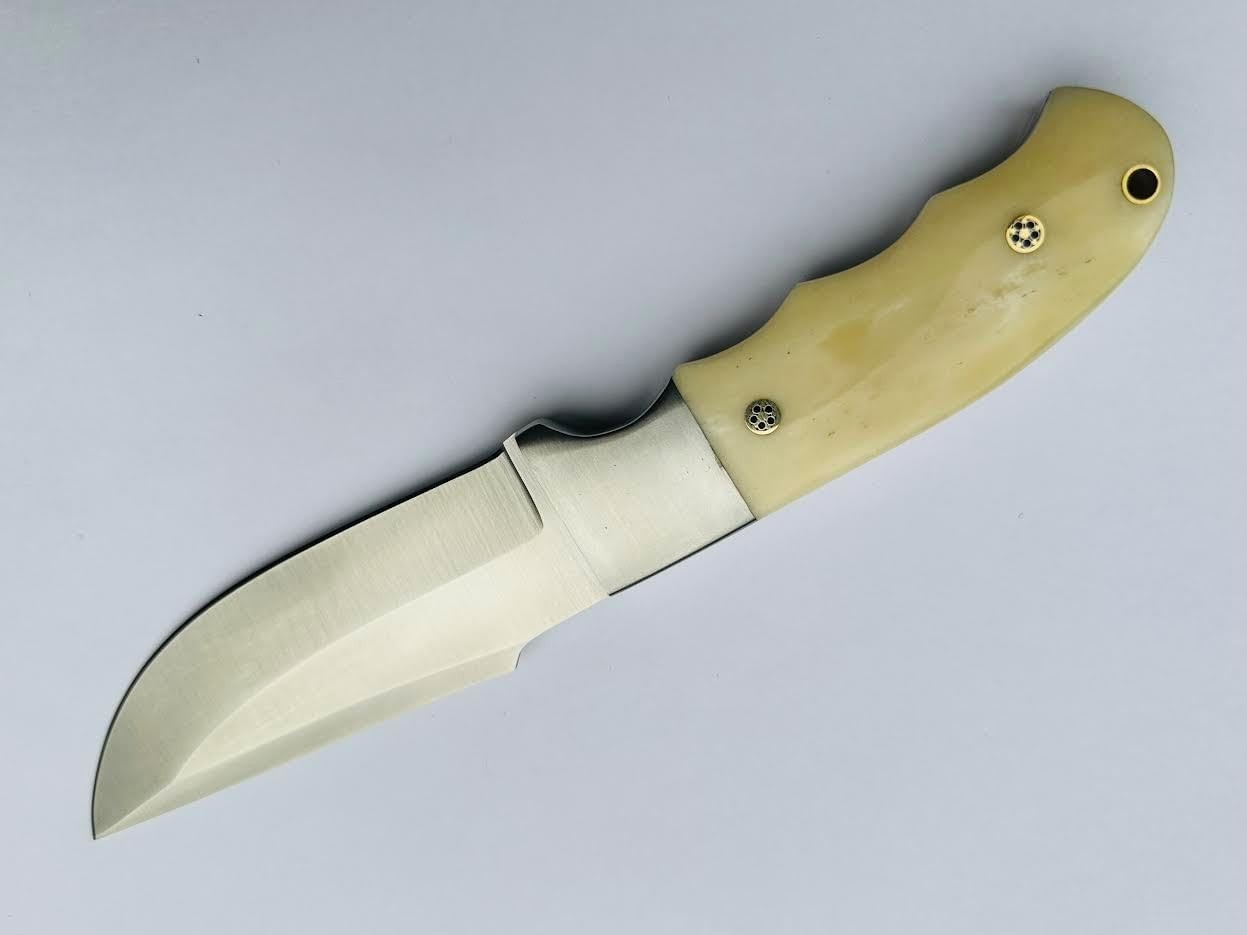 Bone Handle Stainless Steel 10-In Knife, Steel Bolster. D2 Stainless Steel Blade