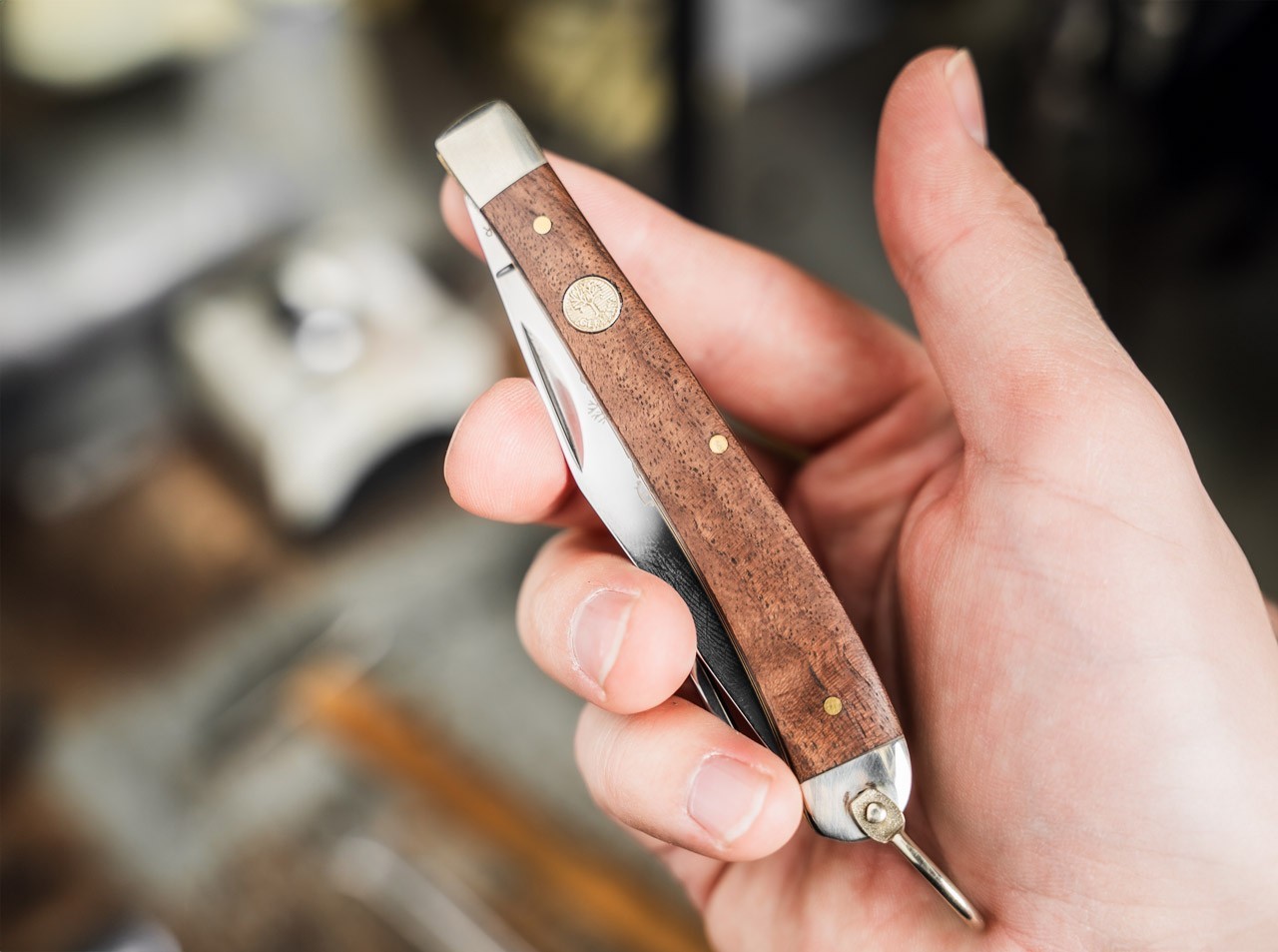 Boker TS 2.0 Bird Knife 3.25″ D2 Blade Walnut Wood Handle Slipjoint ✔️ 110809