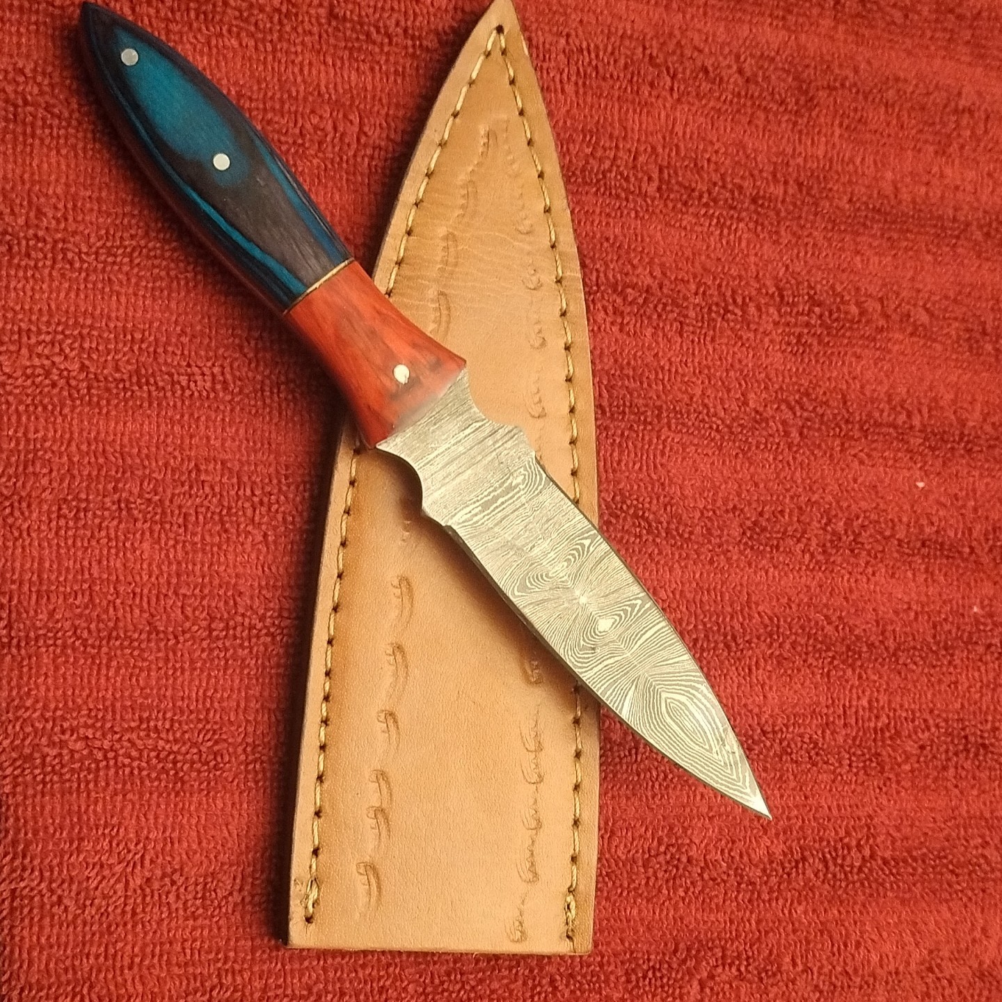Damascus Steel Dagger/Boot Knife Hand-Forged(Item 4-1)