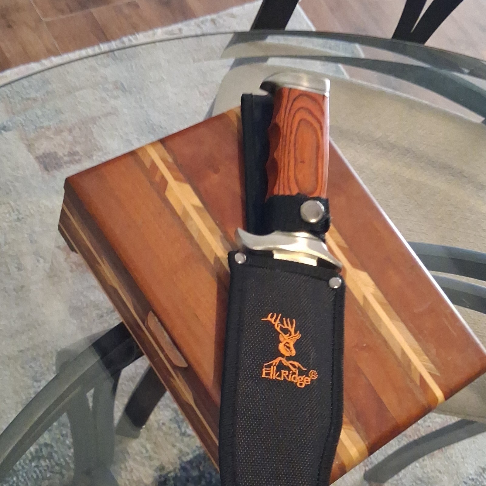 Elk Ridge ER-002 Fixed Blade Hunting Knife 10.5in Stainless Straight, Sheath