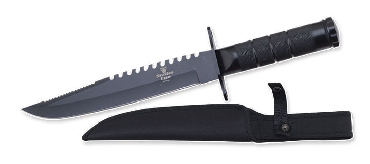 15″ SNAKE EYE TACTICAL FIXED BLADE HUNTING SURVIVAL KNIFE W/ HEAVY DUTY SHEATH