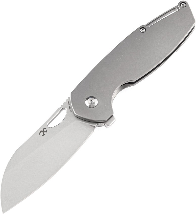 Kansept Knives 6 Titanium K1022A1 3.25″ M390 Gray Titanium Folding Knife