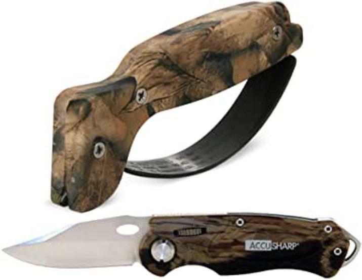 AccuSHARP Camo Knife & Tool Sharpener & Sport Knife Combo Pack Lifetime waranty