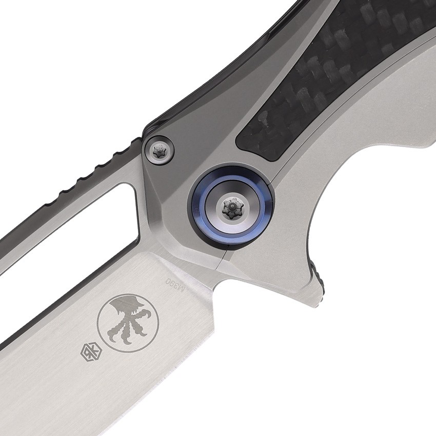 Microtech Matrix Framelock Cf 165C-4Cfiti 4″ Blue CF Manual Folding Knife