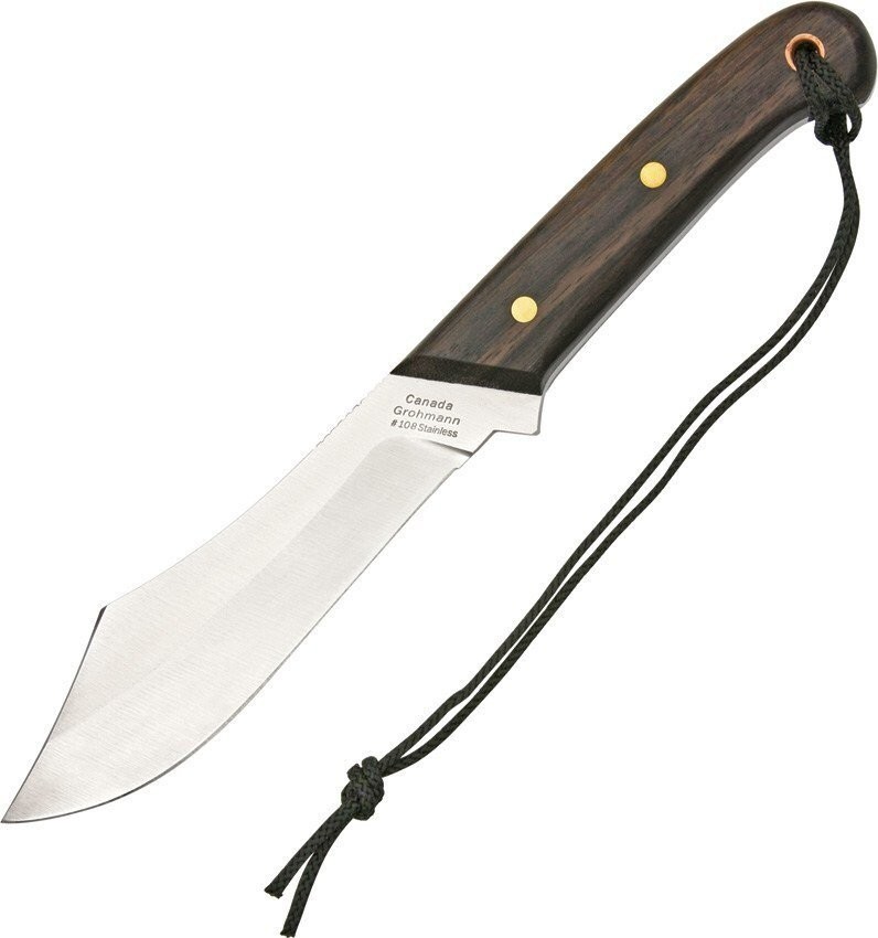 Grohmann Fixed Blade Knife Stainless Steel Full Blade Rosewood Handle – R108S