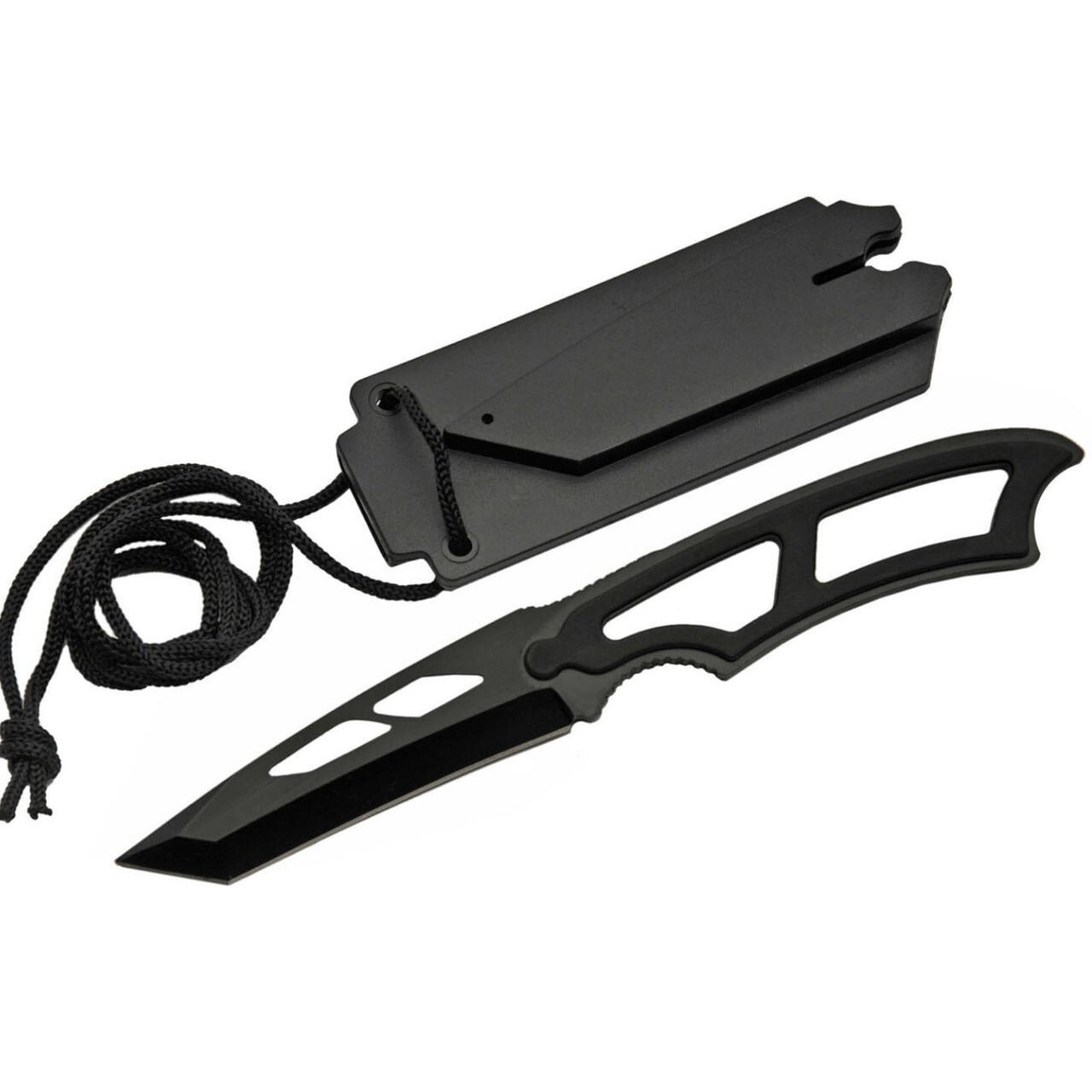 Tactical Warrior Tanto Neck Knife with Lanyard And Sheath – FAST SHIPPING!