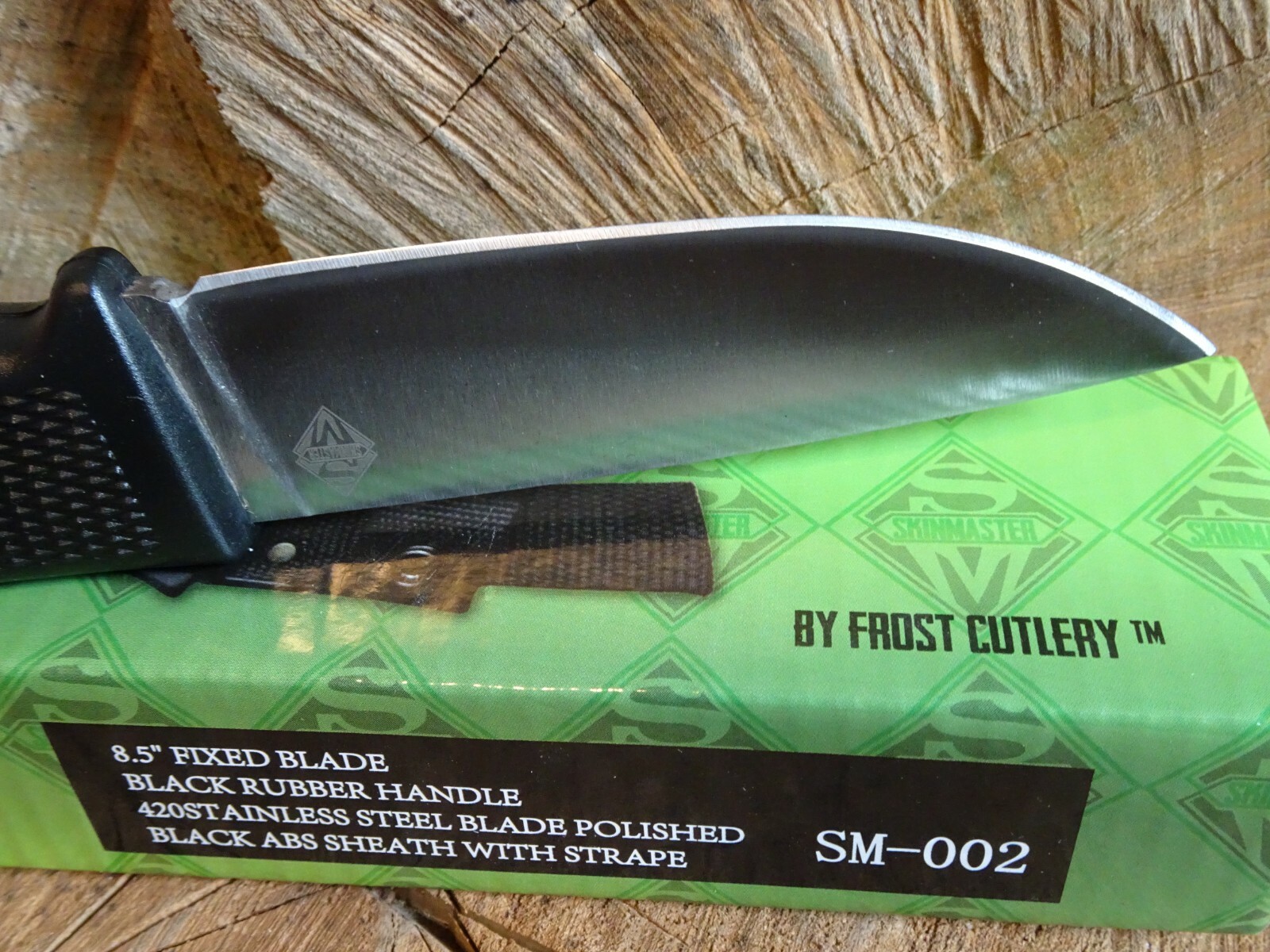 8.5″ OVERALL BOWIE KNIFE 420HC BLADE RUBBER NON-SLIP HANDLE HARD CASE SHEATH