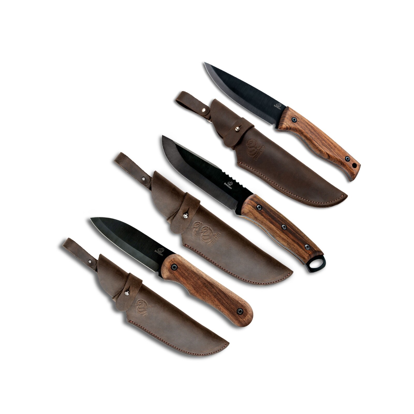 BeaverCraft Bushcraft Knives Bundle BSH3 Nightfall + BSH4 Dusk + BSH5 Shadow