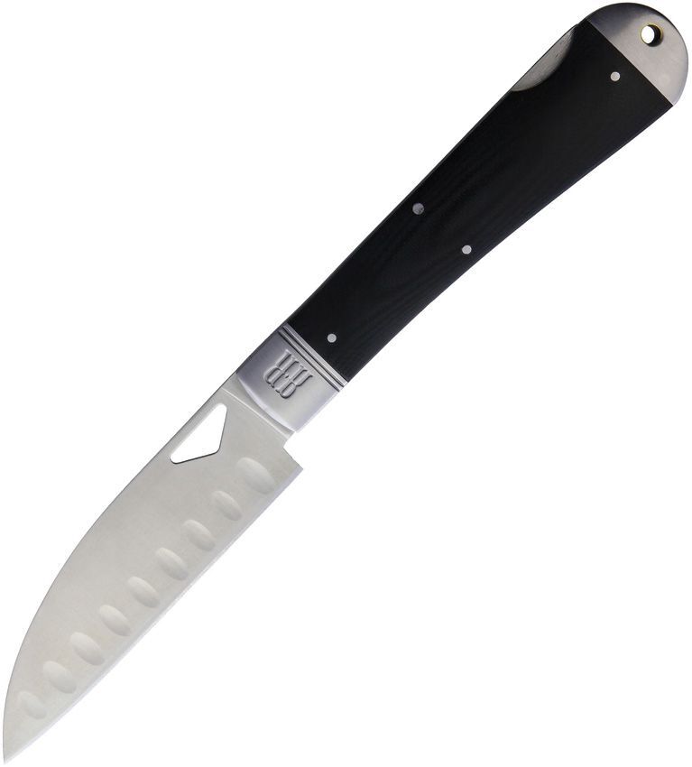 NEW Folding Santoku Chef Knife Rough Ryder Pocket Camp Kitchen Compact Black