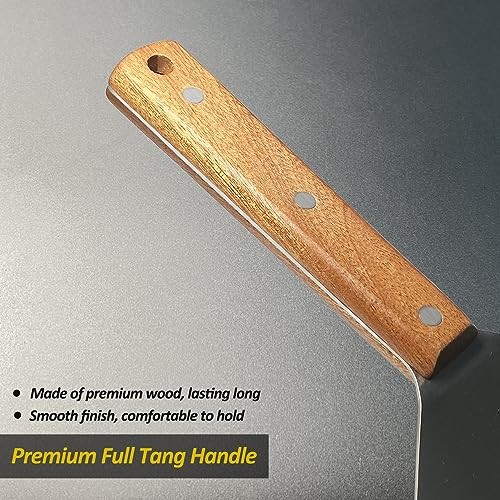 Stainless Steel Metal Spatula Set For Griddle, Grill Spatulas+Grill-Scraper